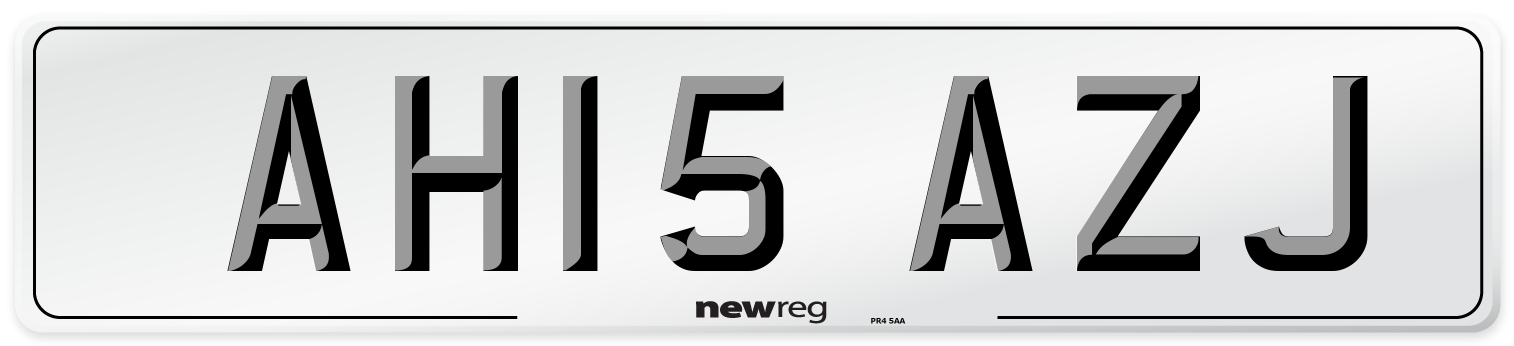 AH15 AZJ Number Plate from New Reg